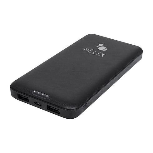Helix Power Bank 10,000 with USB-C and Dual USB-A Ports
